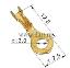 DJ431-3A терминал кольцевой d=3,0мм для провода 0,5...0,8 кв.мм