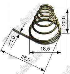 DTBP-18520 пружина, сталь луженая