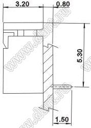 A1251-09AW (PicoBlade™ MOLEX 53048-0910) вилка однорядная угловая на плату; шаг 1,25мм; 9-конт.