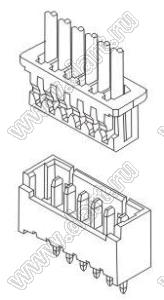 A1251-04A (PicoBlade™ MOLEX 53047-0410) вилка однорядная прямая на плату; шаг 1,25мм; 4-конт.