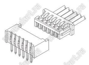 A1251-07AW (PicoBlade™ MOLEX 53048-0710) вилка однорядная угловая на плату; шаг 1,25мм; 7-конт.