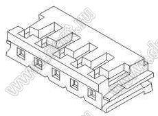 A2503-05Y (EHR-5) корпус розетки однорядной на кабель, шаг 2,5 мм, 5 контактов; шаг 2,50мм; 5-конт.