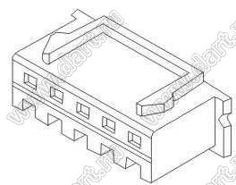 A2501-12Y (XHP-12, CHU-12, DS1069-12FCW, HK-12, PWC10-12-F) корпус розетки на провод; шаг 2,50мм; N=12-конт.; 2,50мм