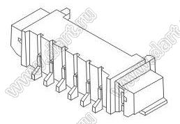 A1251-SMT-05AW (PicoBlade™ MOLEX 53261-0500) вилка однорядная угловая SMD; шаг 1,25мм; 5-конт.