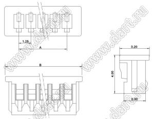 A1251-05Y (1.25-5Y, PicoBlade™ MOLEX 51021-0500) корпус розетки однорядной на кабель; шаг 1,25мм; 5-конт.