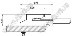 A2503-10AW (S10B-EH) вилка однорядная угловая на плату, шаг 2,5 мм, 10 контактов; шаг 2,50мм; 10-конт.