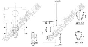 A1253-20YX2 (DF13-40DS-1.25C) корпус розетки двухрядной на кабель; шаг 1,25мм; 20-конт.