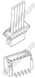 A1001-SMT-04A (BM04B-SRSS-TB) вилка SMD вертикальная на плату; шаг 1,0мм; шаг 1,00мм; 4-конт.