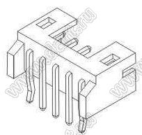 A2001-04AW (S4B-PH-K-S, MW-04MR, 53254-0470, WB-04R, DS1066-04MRW6) вилка на плату угловая; шаг 2,00мм; 4-конт.; нейлон-66/латунь луженая; цвет натуральный