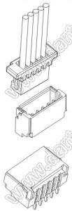 A1001-SMT-08AW (SM08B-SRSS-TB) вилка SMD горизонтальная на плату; шаг 1,0мм; шаг 1,00мм; 8-конт.