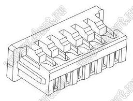 A1251-13Y (1.25-13Y, PicoBlade™ MOLEX 51021-1300) корпус розетки однорядной на кабель; шаг 1,25мм; 13-конт.