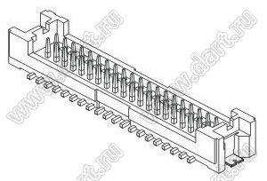 A1253-SMT-10AWX2 (DF13A-20DP-1.25V) вилка двухрядная прямая SMD; шаг 1,25мм; 10-конт.