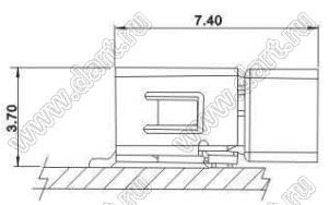 A1254-SMT-41AW вилка двухрядная угловая SMD; шаг 1,25мм; 41-конт.