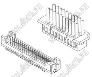 A1253-SMT-20AWX2 (DF13A-40DP-1.25V) вилка двухрядная прямая SMD; шаг 1,25мм; 20-конт.