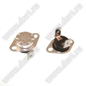 KSD301(KSD302)-80-FBVL close - термостат 80 град., норм. замкнут., 10А 250В, неподвижный фланец, вертикальные выводы
