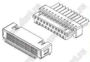 A1254-SMT-41AW вилка двухрядная угловая SMD; шаг 1,25мм; 41-конт.