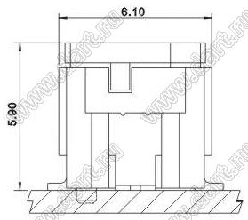 A1253-SMT-10AX2 (DF13A-20DP-1.25V) вилка двухрядная прямая SMD; шаг 1,25мм; 10-конт.