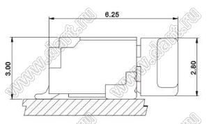 A1001-SMT-08AW (SM08B-SRSS-TB) вилка SMD горизонтальная на плату; шаг 1,0мм; шаг 1,00мм; 8-конт.