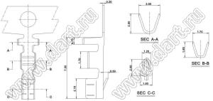 A2502-10Y (5264-10Y, MOLEX 50375103) корпус розетки однорядной на кабель; шаг 2,50мм; 10-конт.