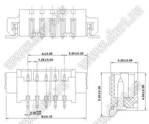 A1251-SMT-xxAW (PicoBlade™ MOLEX 53261-xx00) серия