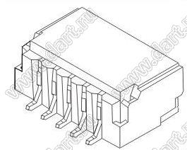 A1001-SMT-08AW (SM08B-SRSS-TB) вилка SMD горизонтальная на плату; шаг 1,0мм; шаг 1,00мм; 8-конт.