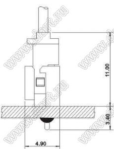 A2502-08A (5267-8A, MOLEX 22035085) вилка однорядная прямая на плату; шаг 2,50мм; 8-конт.