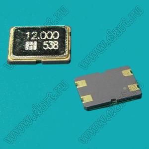 12,0 MHz (E7SB12.0000F16D33) резонатор кварцевый SMD; 7,0x5,0мм; F=12МГц