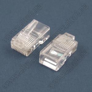 7001-10P10C (TP-10P10C) вилка RJ-45 на кабель, 10 позиций, 10 контактов