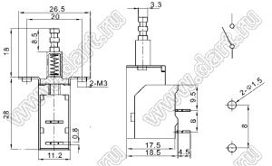 KDC-A10-211 выключатель питания кнопочный 8A/128A 250V