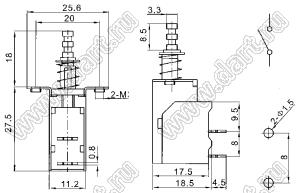 KDC-A04-W211 выключатель питания кнопочный 8A/128A 250V