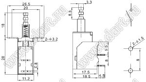 KDC-A10-111 выключатель питания кнопочный 8A/128A 250V