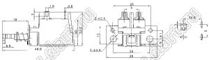 KDC-A04-2-W1212A выключатель питания кнопочный 8A/128A 250V