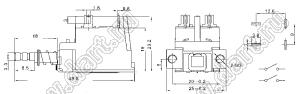 KDC-A04-2-W2112 выключатель питания кнопочный 8A/128A 250V