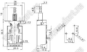 KDC-A04-2-1121 выключатель питания кнопочный 8A/128A 250V