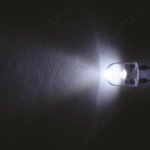 BL-UW820Q3-312-84 (BIN-5) светодиод круглый 10x13 мм 3-х кристалльный; белый; X=0,24-0,25 Y=0,21-0,22; корпус прозрачный; 2,9...3,1V; 13000...17000мКд; 45°