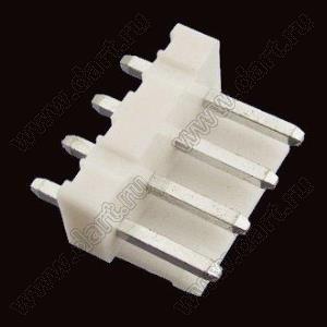 2114S-04 (PWL2-4, A3962-04A, MV-396™ Molex 0359780410) вилка прямая на плату; шаг 3,96мм; 4-конт.; пластик