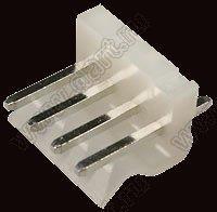 2219S-04 (PWL-4, A3961-04A, Molex 0009652048) вилка на плату прямая с фиксатором; шаг 3,96мм; 4-конт.; пластик