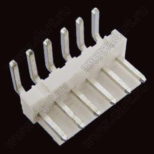 2114R-06 (PWL2-6R, A3962-06AW, MV-396™ Molex 0359780620) вилка угловая на плату; шаг 3,96мм; 6-конт.; пластик