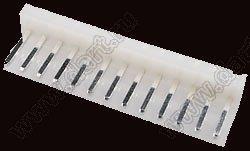 2219S-13 (PWL-13, A3961-13A, Molex 0009652138) вилка на плату прямая с фиксатором; шаг 3,96мм; 13-конт.; пластик