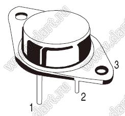 MJ15023G (TO-3) транзистор биполярный аудио; PNP; Iк=16А; Uкэо=200В; hFE min.=15 (min); hFE max.=60 (min); F=5МГц; Pd=250mW