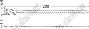 ST-7 стяжка кабельная; L=208,0мм; полиэтилен PE; натуральный