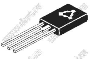 BD438S (TO-126) транзистор биполярный; PNP; Iк=4А; Uкэо=45В; hFE min.=85 (min); hFE max.=475 (min); F=3МГц; Pd=36mW