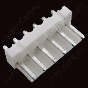 2114S-06 (PWL2-6, A3962-06A, MV-396™ Molex 0359780610) вилка прямая на плату; шаг 3,96мм; 6-конт.; пластик