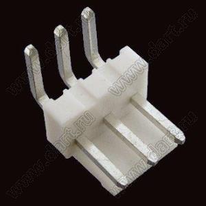 2114R-03 (PWL2-3R, A3962-03AW, MV-396™ Molex 0359780320) вилка угловая на плату; шаг 3,96мм; 3-конт.; пластик