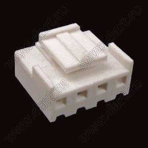 2114H-04 (PHU2-4, VHR-4N, A3962-04Y, MV-396™ Molex 0359770400) корпус розетки на кабель; шаг 3,96мм; 4-конт.; пластик