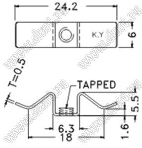 TRK-10(632) фиксатор двух транзисторов с дюймовой резьбой UNC 632; сталь