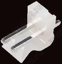 2219S-02 (PWL-2, A3961-02A, Molex 0009652028) вилка на плату прямая с фиксатором; шаг 3,96мм; 2-конт.; пластик