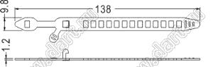 ST-8 стяжка кабельная; L=138,0мм; полиэтилен PE; черный