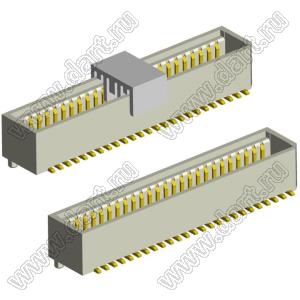 2011-16G-365 гнездо межплатное SMD, шаг 0,8мм, h=3,65мм; 16конт.