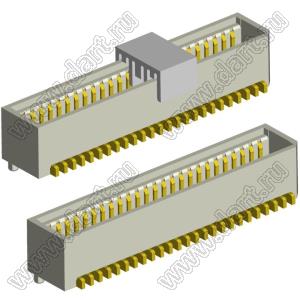 2011-50G-415 гнездо межплатное SMD, шаг 0,8мм, h=4,15мм; 50конт.